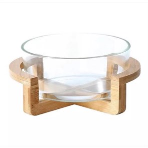 Салатник фруктовница стеклянная на подставке 10212